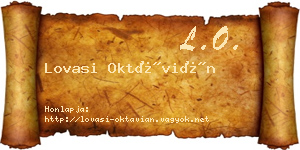 Lovasi Oktávián névjegykártya